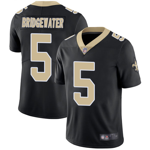 Men New Orleans Saints Limited Black Teddy Bridgewater Home Jersey NFL Football 5 Vapor Untouchable Jersey